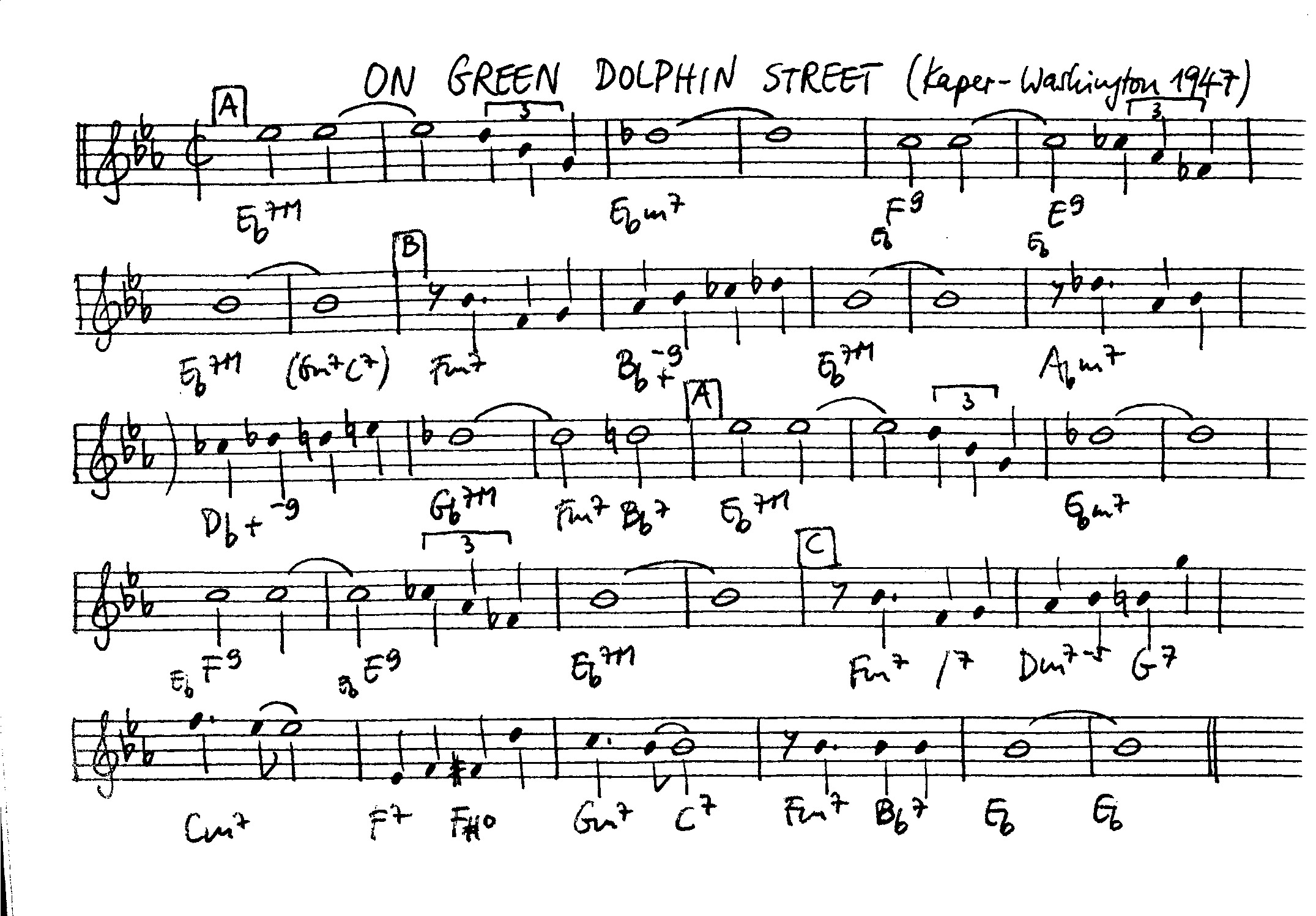 on green dolphin street leadsheet – book us for your next 20s or gatsby event